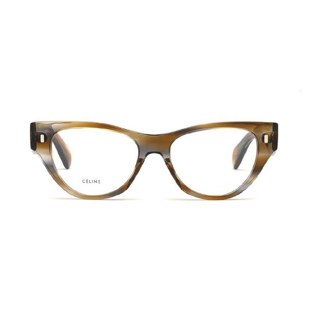 New Celine Eyeglasses Cl50012i 055 Women Round Havana Cl 50012i 055